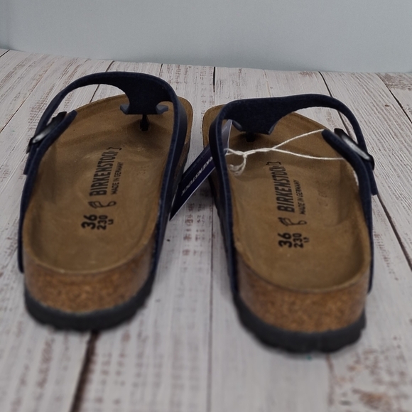 NIB Birkenstock Gizeh Blue Navy Thong Sandals Flip Flops Shoes regular 36/US 5-6 - Picture 3 of 10